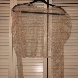 Nasty Gal Sparkle See Through Party Top